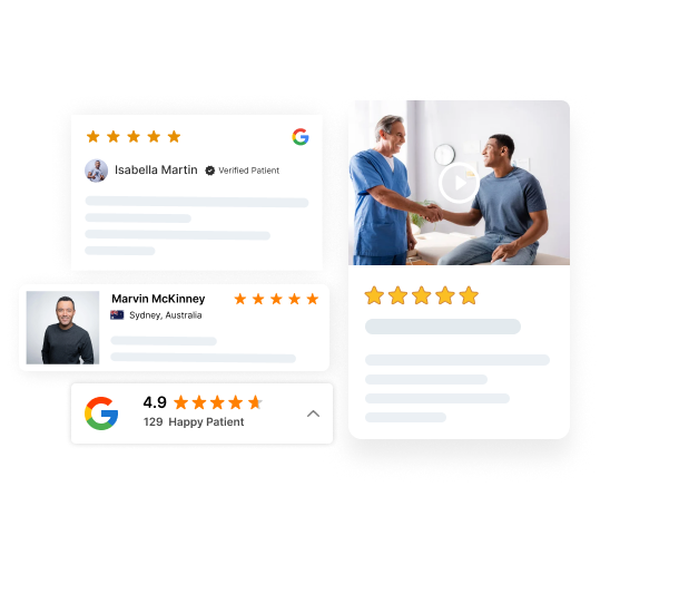 Display patient reviews